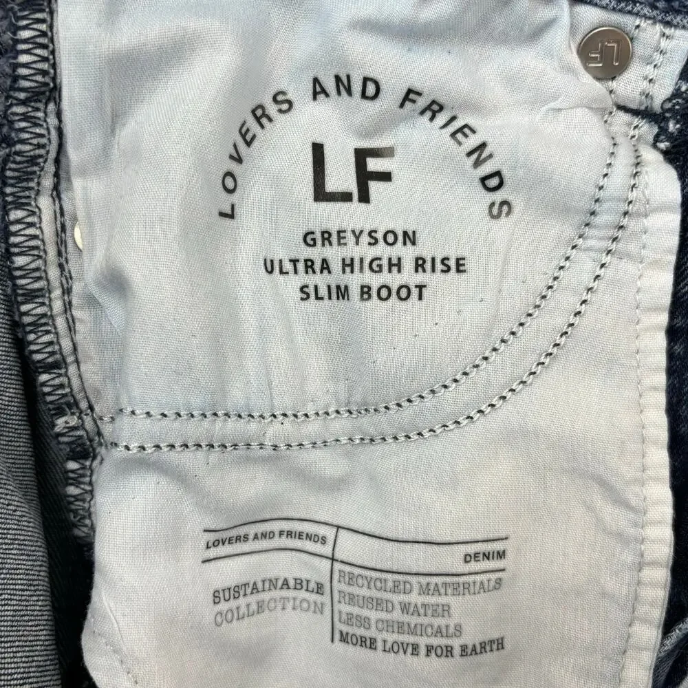 Lovers & Friends Greyson Ultra High Rise Slim Boot Size 26 in Fleetwood